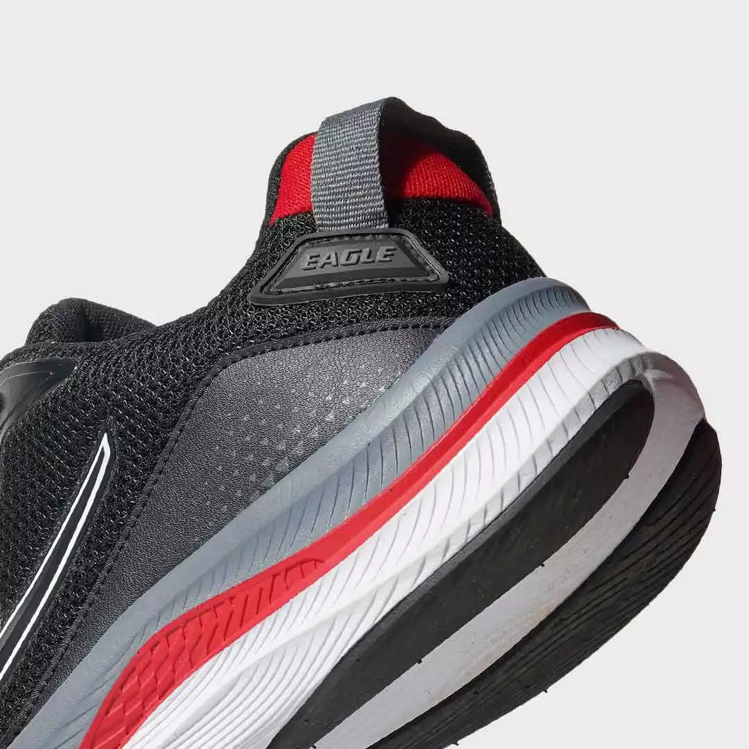 Eagle Sepatu Sneakers Lifestyle Crossrun - HITAM/MERAH