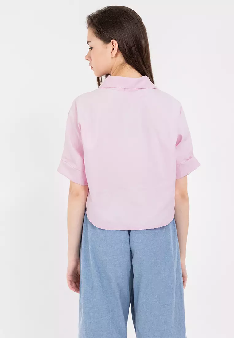 Cassandra Crop Polo Top