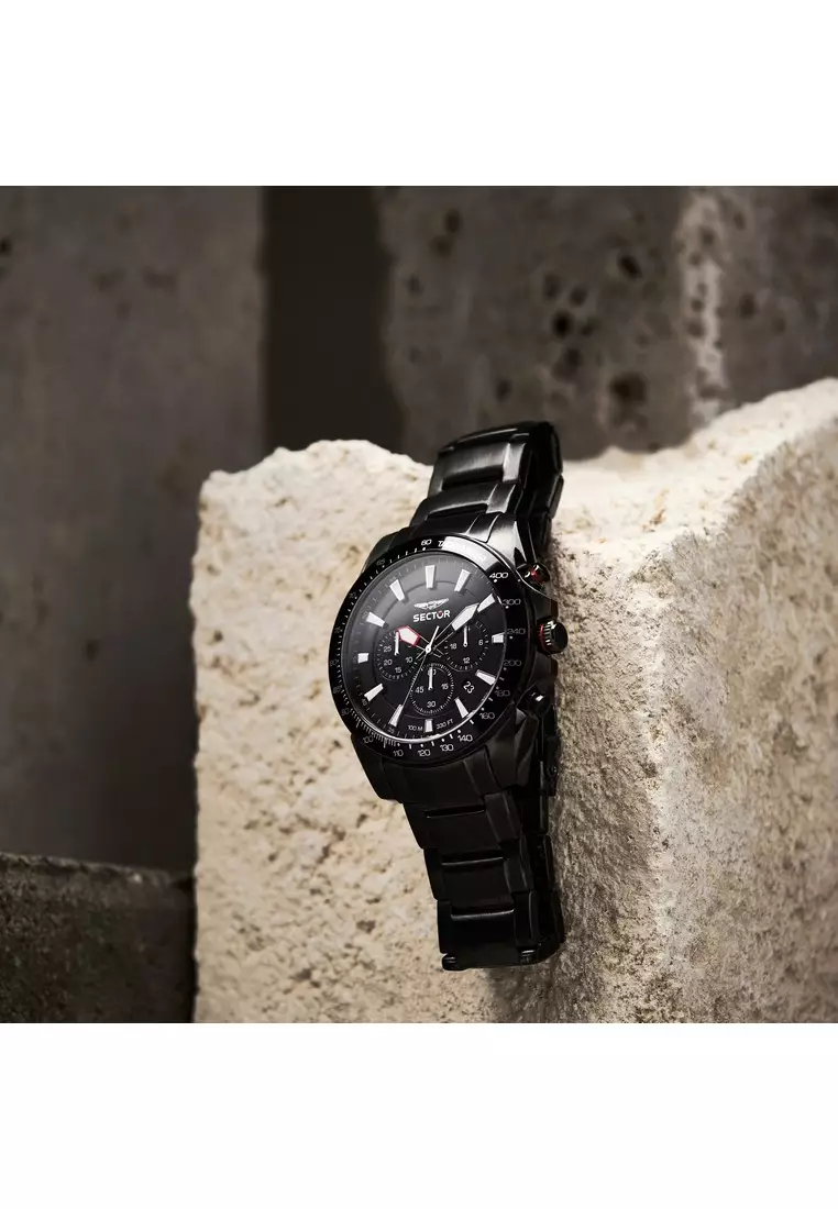 【3年保養】 Sector 450 43mm 男士石英腕錶 Luminous Dial Hands R3273776006 Japan Movement