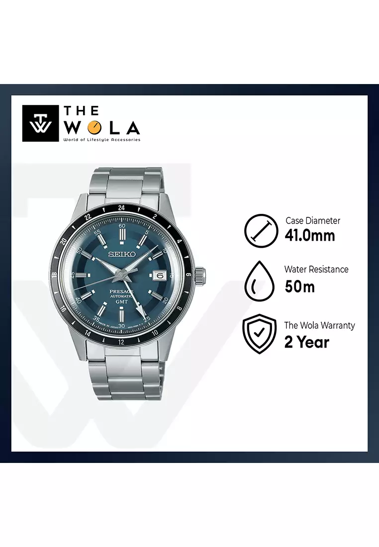 Presage Style60's  Men Automatic Watch SSK009J Silver Stainless Steel Strap