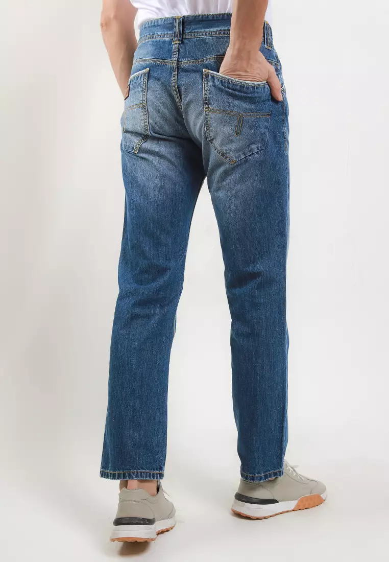 Straight Fit Denim Pants CFS077D