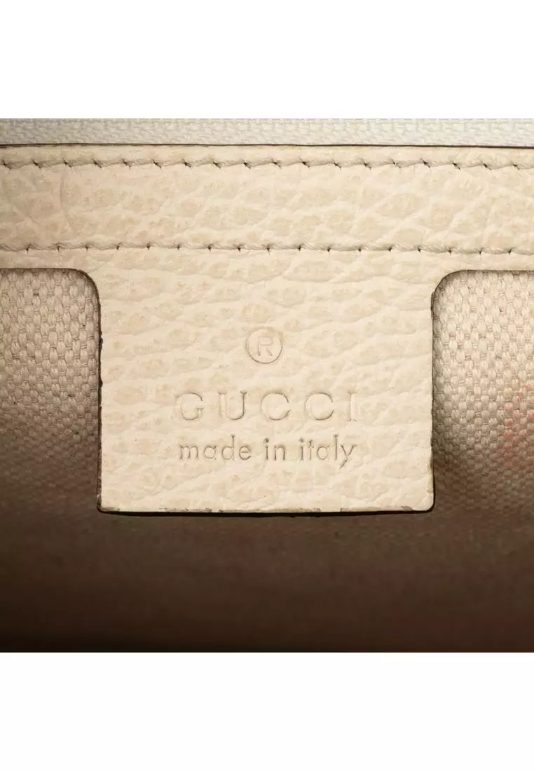 Pre-Loved Gucci Grained Calfskin Logo Crossbody