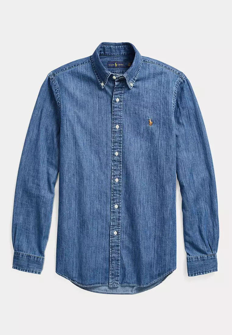 Classic Fit Denim Long Sleeve Shirt