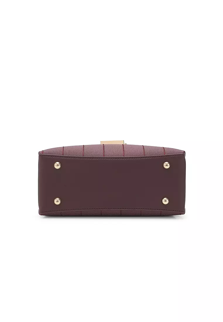 Women's Top Handle Bag / Sling Bag / Crossbody Bag - Maroon