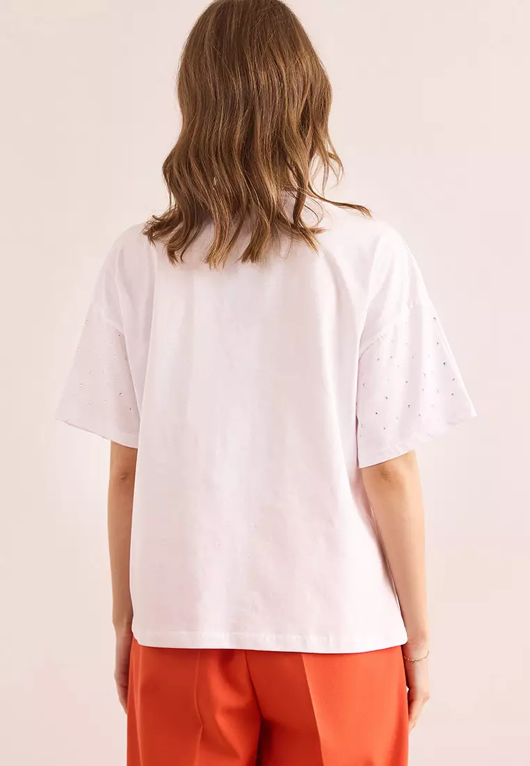 Stones Detailed T-Shirt
