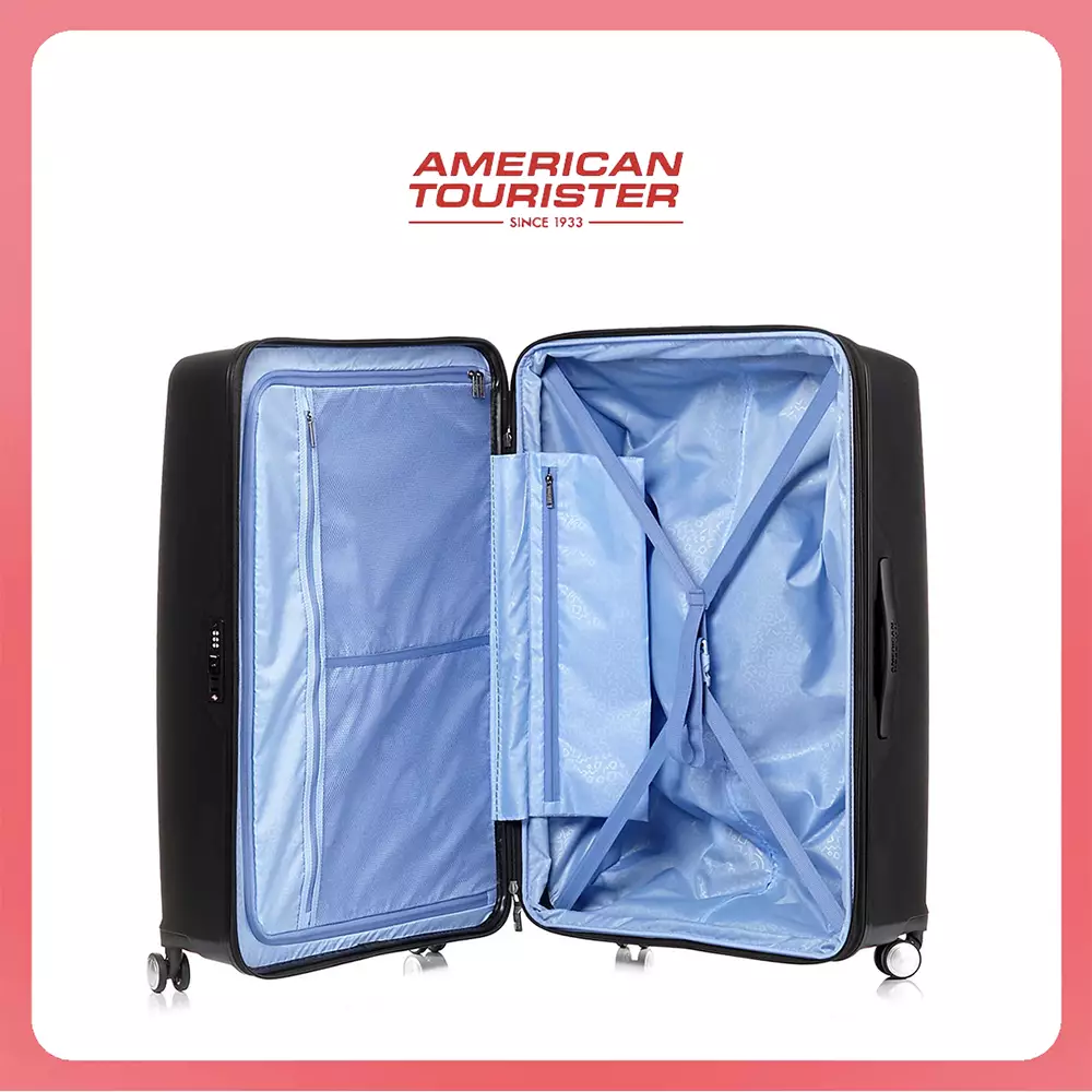 American Tourister Koper Hardcase Argyle Large 30 Inch EXP TSA V2 - Black