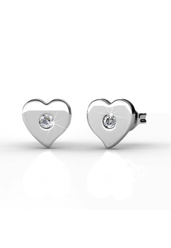 Her Jewellery silver ON SALES - Her Jewellery Double Love Earrings with Premium Grade Crystals from Austria HE581AC0RESBMY_1