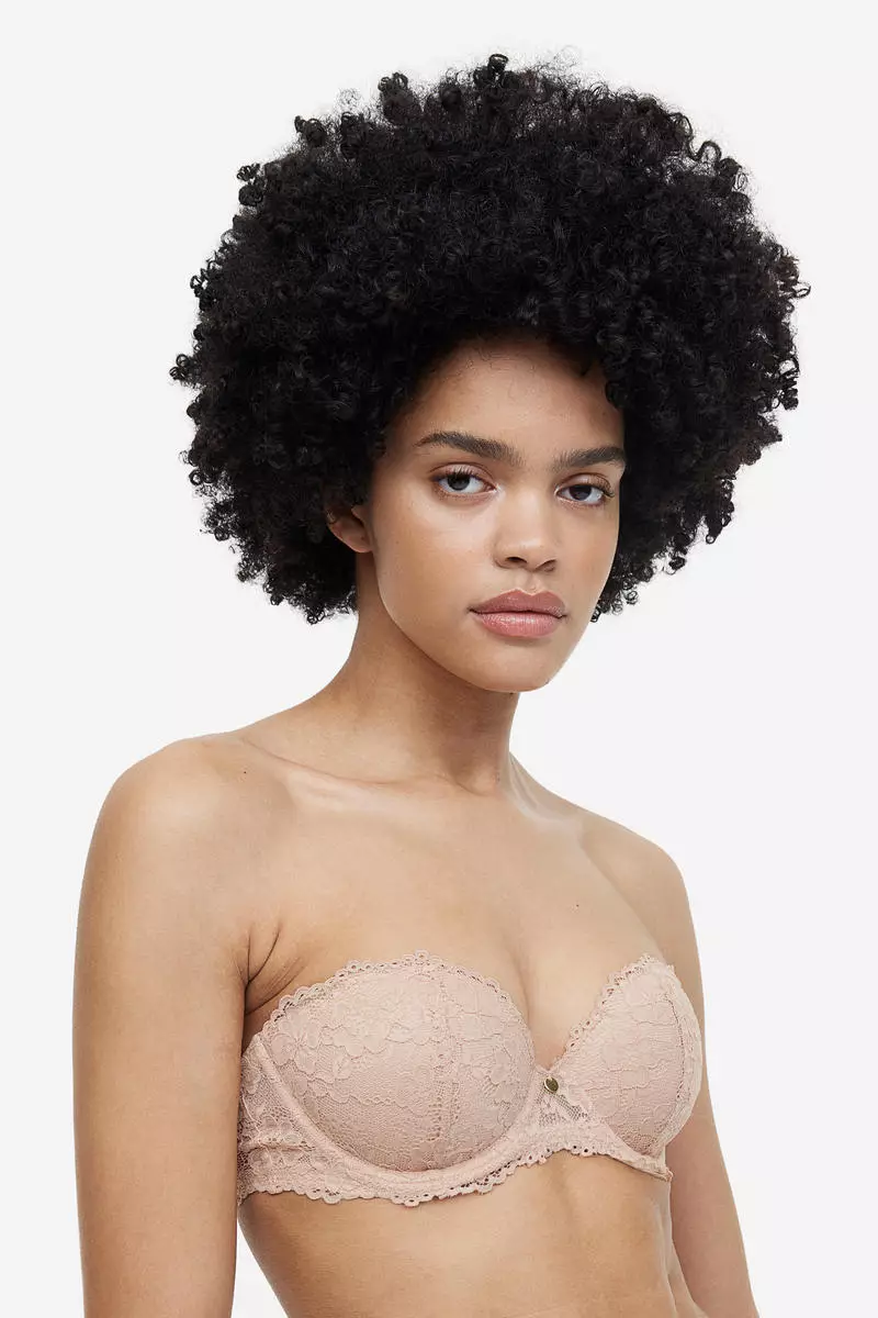Gilly Hicks push up balconette bra in lace with logo tape