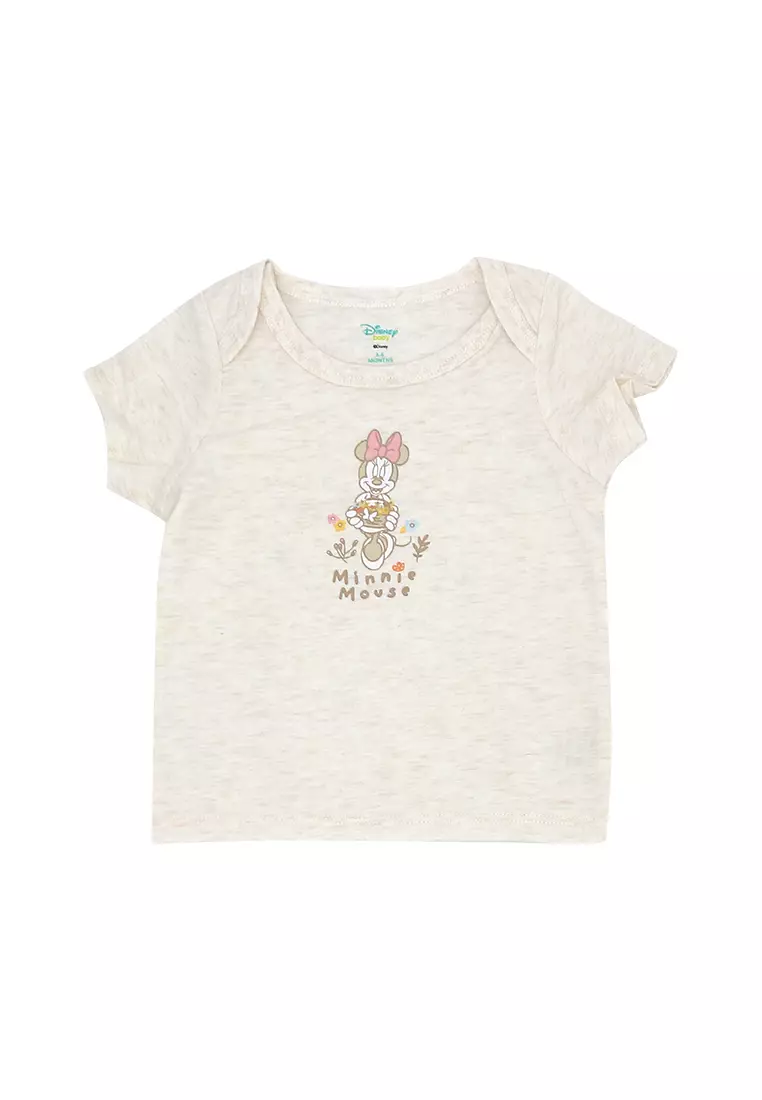 Baby Girl Licensed Newborn Essentials T-Shirt Pack of 3 "Pretty as Flower"