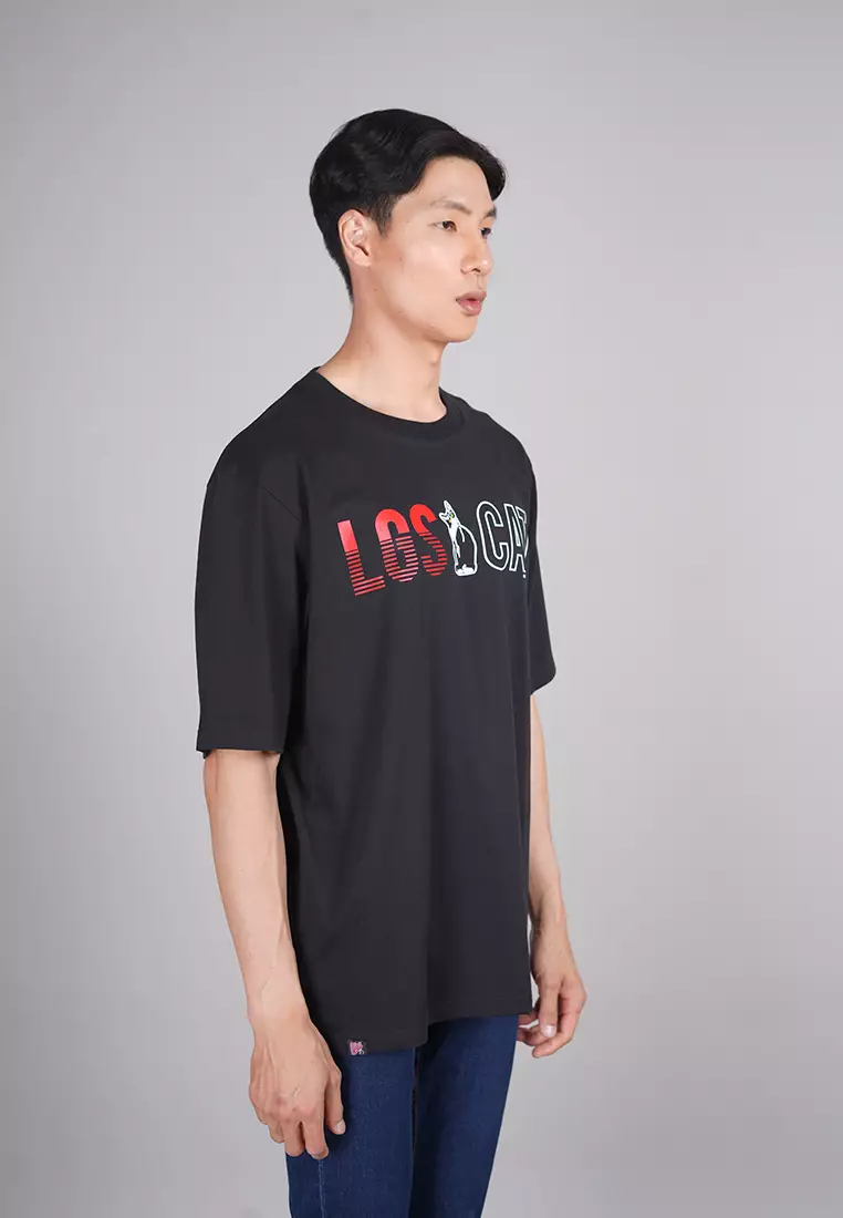 LGS Street - Kaos Oversize - Streetwear - Hitam - Unisex - Cat - SO.30.H002.003.C