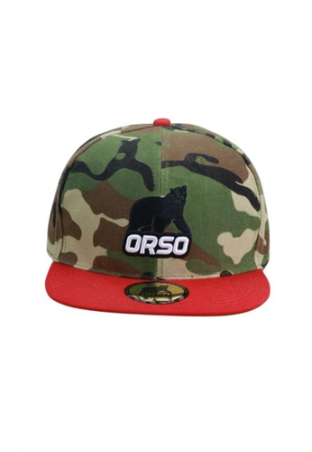 Splice Cufflinks green Orso Limited Edition Red Visor Army Camouflage Design Cotton Cap SP744AC97GFISG_1