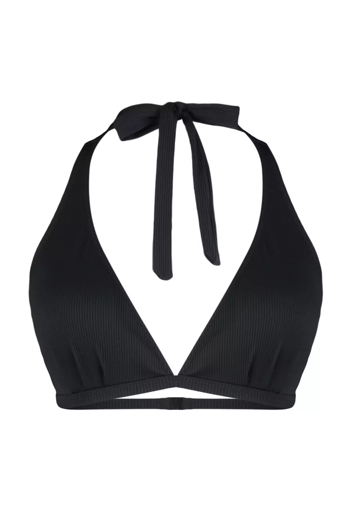 Deep V Neck Tie Detail Bikini Top