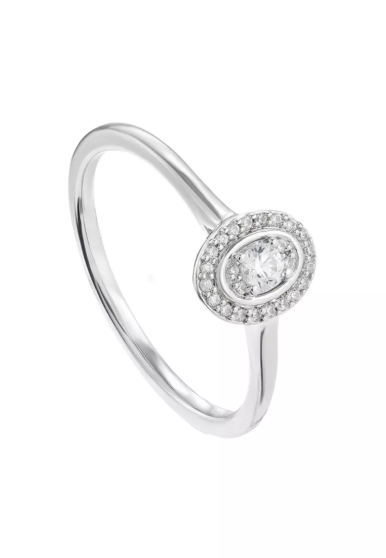 HABIB Diamond Ring 375/9K White Gold 259671220(R)