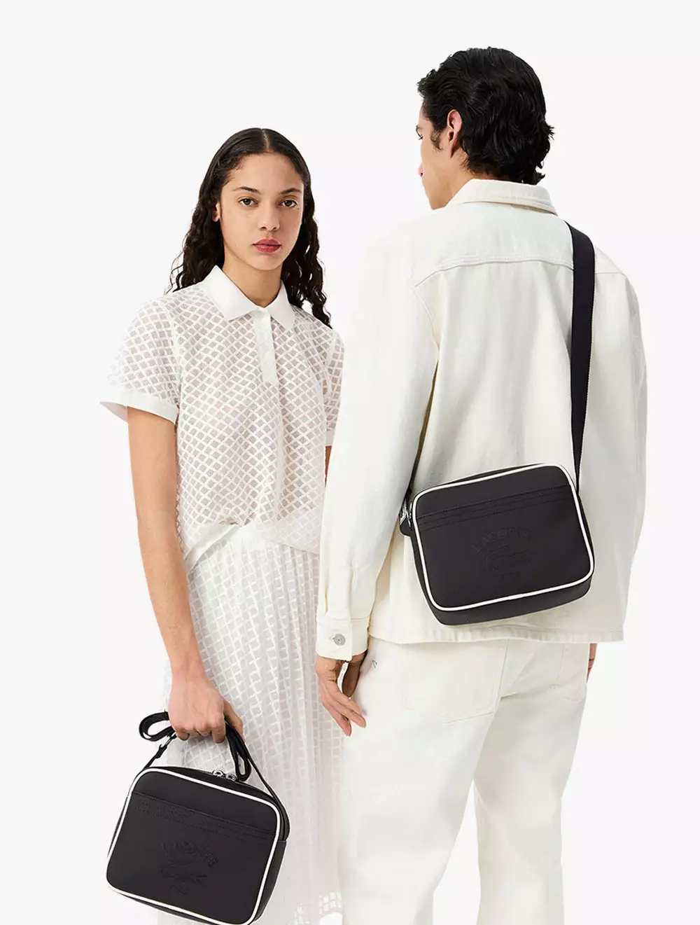 Medium Club 1930 Petit Piqué Reporter Bag - Blue