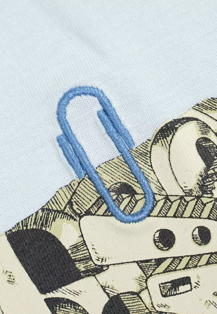 3Second Men's T-Shirt Short Sleeve Regular Fit Cotton Clips 100326