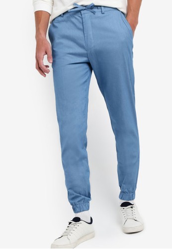 Slim Fit Chambray Trousers