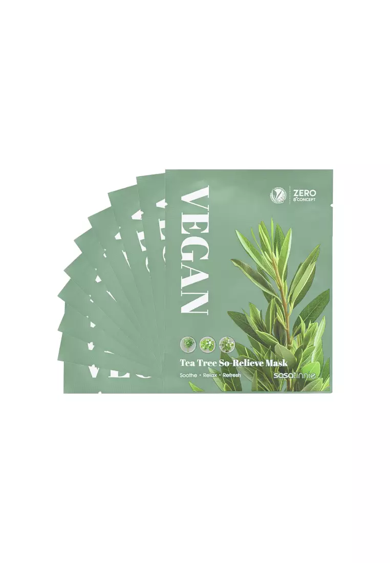 SASATINNIE Tea Tree So-Relieve Mask 10piece