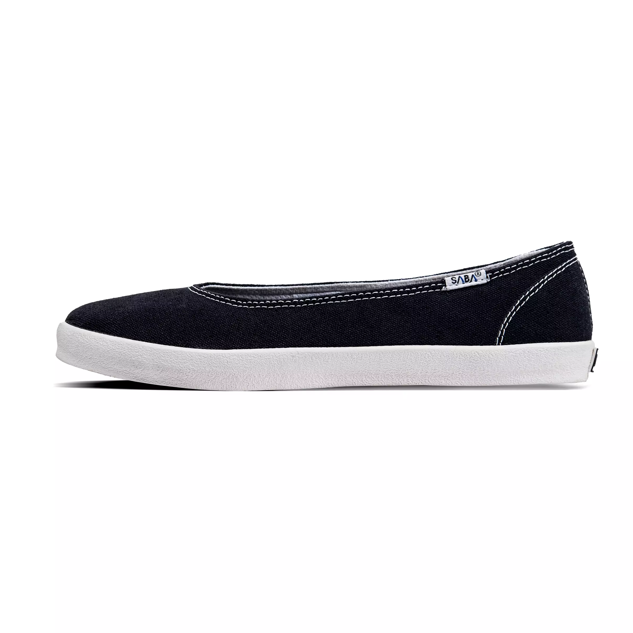 SABA Women Tulip Black White - Sepatu Wanita Original 100% | Sneakers Wanita | Flat Shoes TLP 01