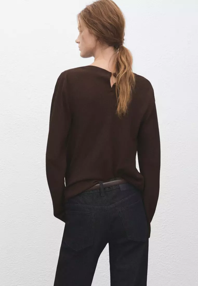 Draped Boat-Neck Blouse