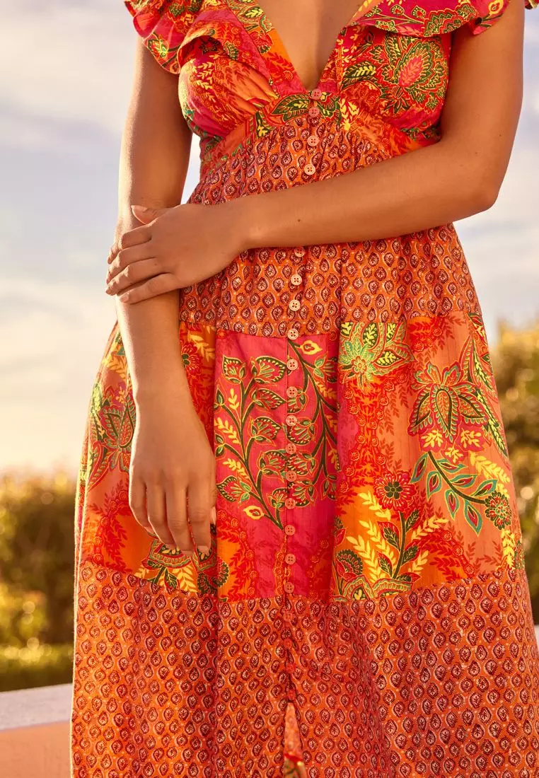 Frill Sleeve Summer Dress