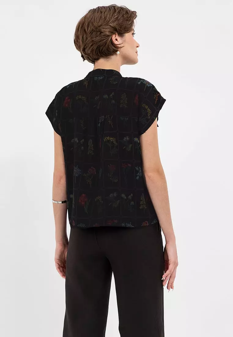 ASOLA Floral Button Down Shirt