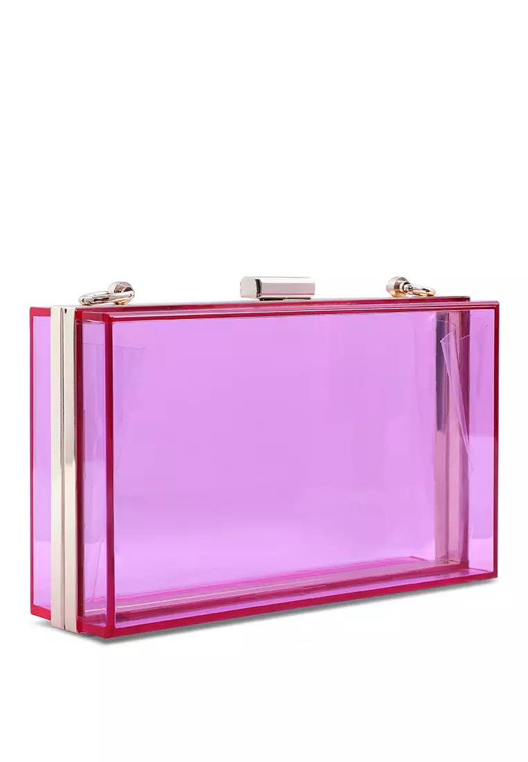 Fuchsia on sale clutch bag