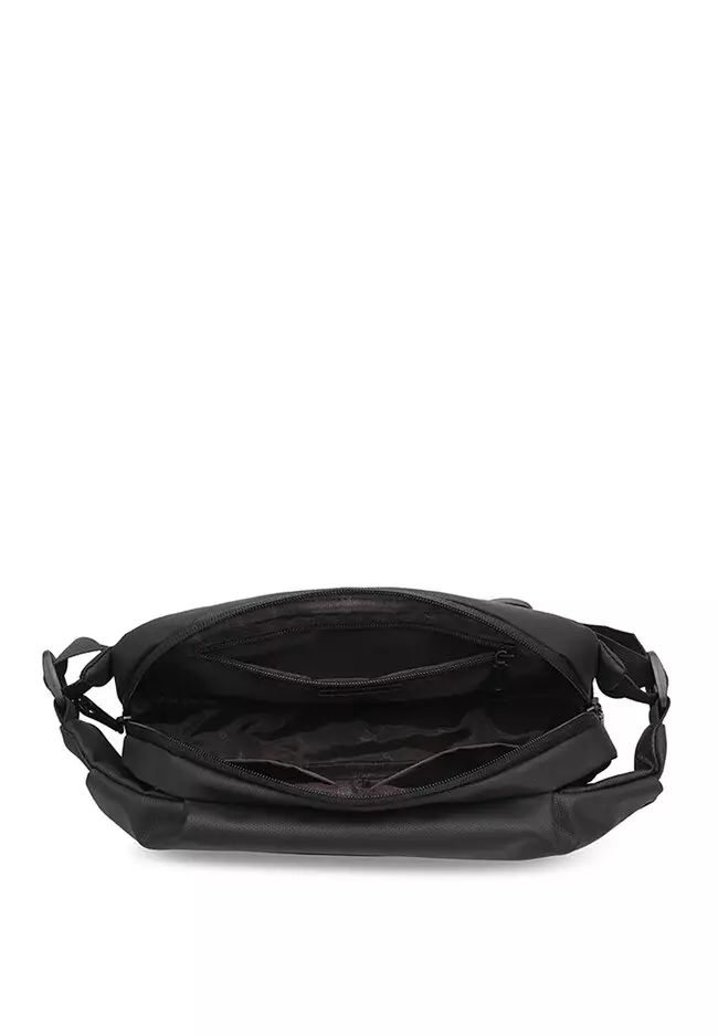 Casual Waist Bag / Sling Bag / Chest Bag - Black