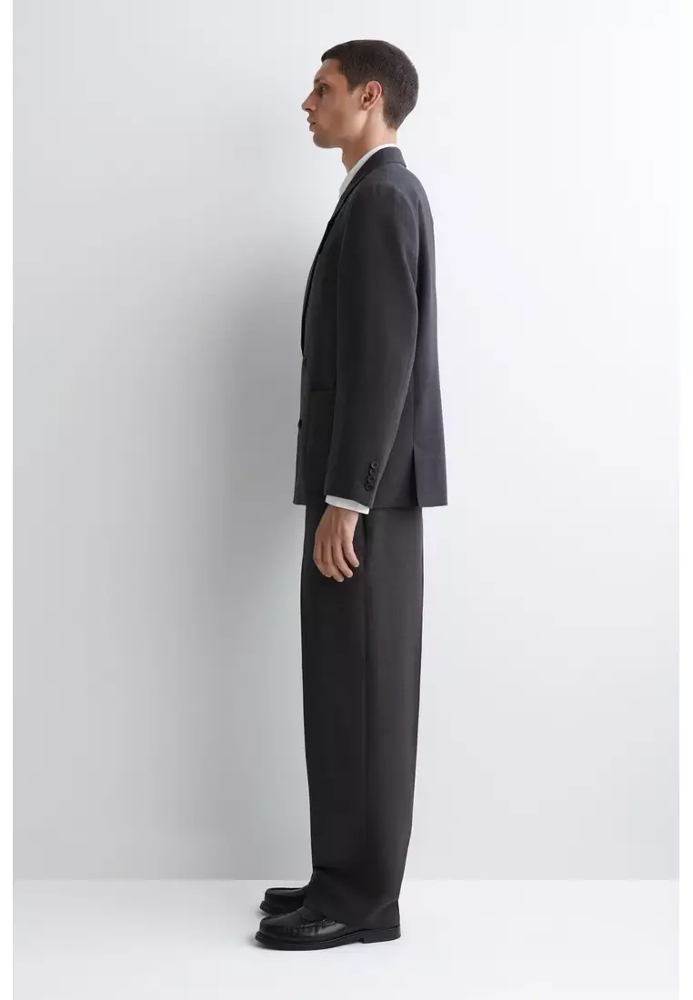 UNSTRUCTURED WOOL-BLEND BLAZER