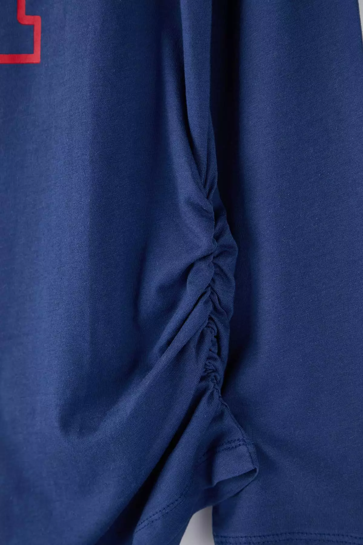 Navy Blue Open Shoulder Single Jersey Knitted Plus Size Blouse Tbbaw26Af00048