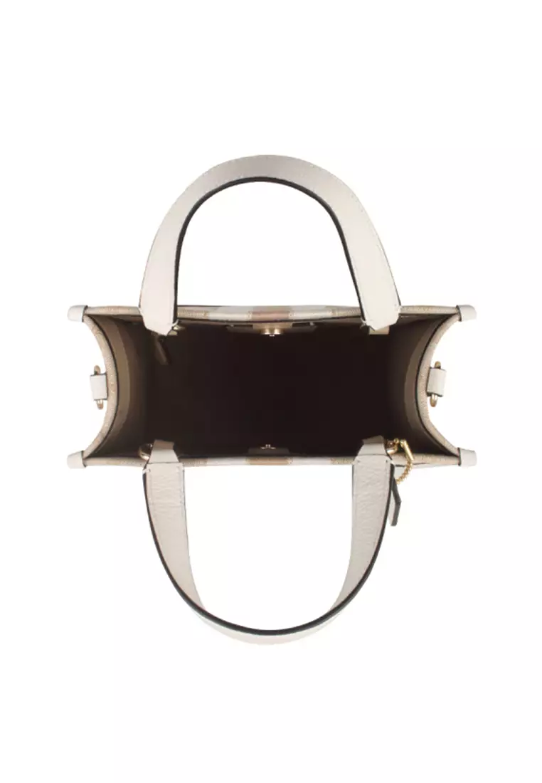 Dempsey 女士托特淺卡其配白色CQ878