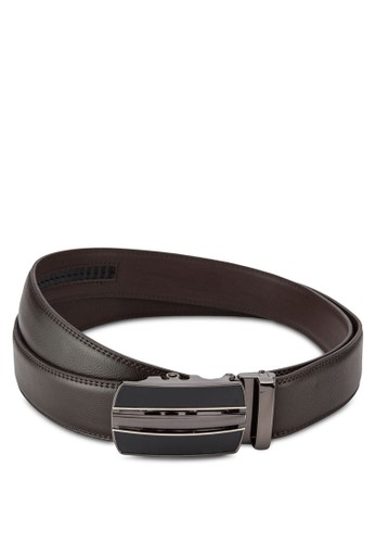 Brown Leather Belt Withesprit outlet 台灣 Automatic Buckle, 飾品配件, 飾品配件