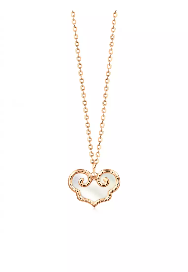 18K Rose Gold Ruyi Necklace for Women 92736N