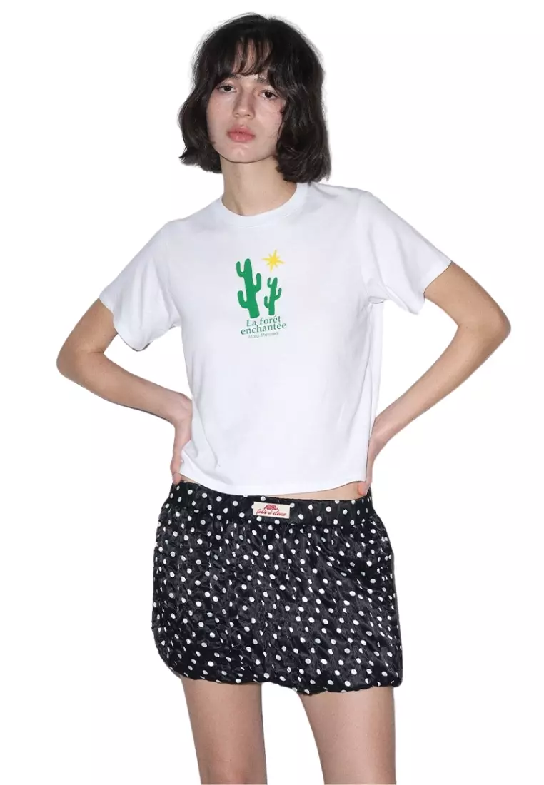 Slim TShirt Enchantee - Cacti White