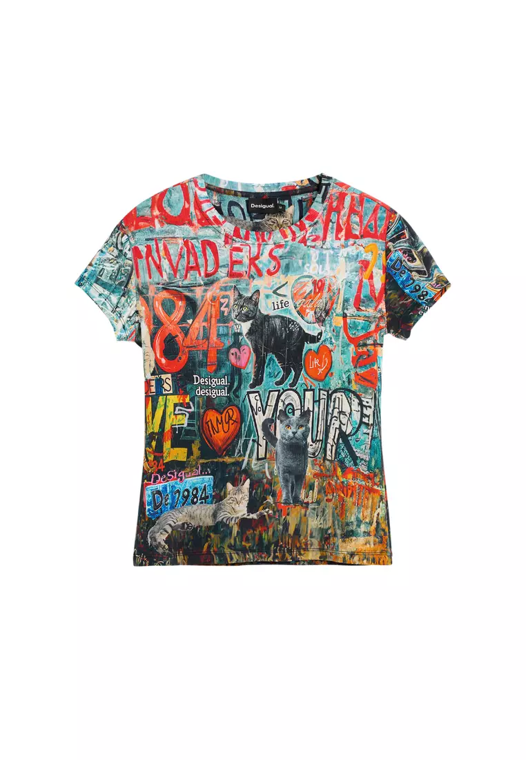 Graffiti-Print T-Shirt