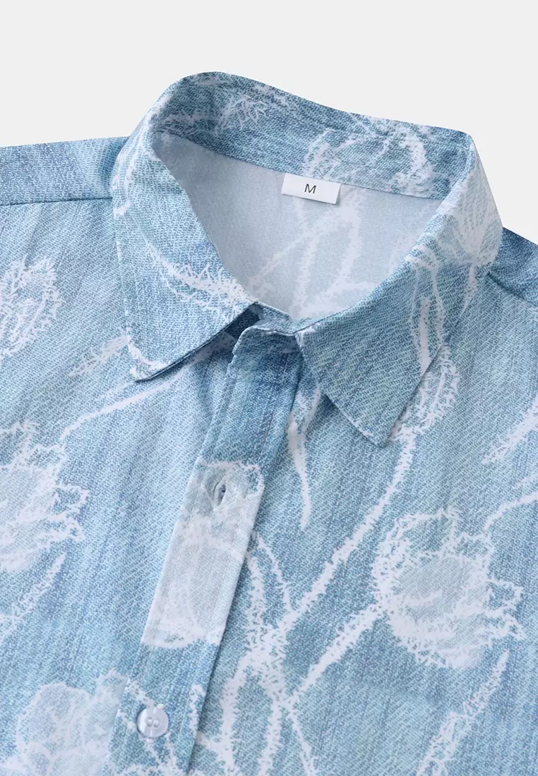 夏威夷印花短袖襯衫 YL-C307