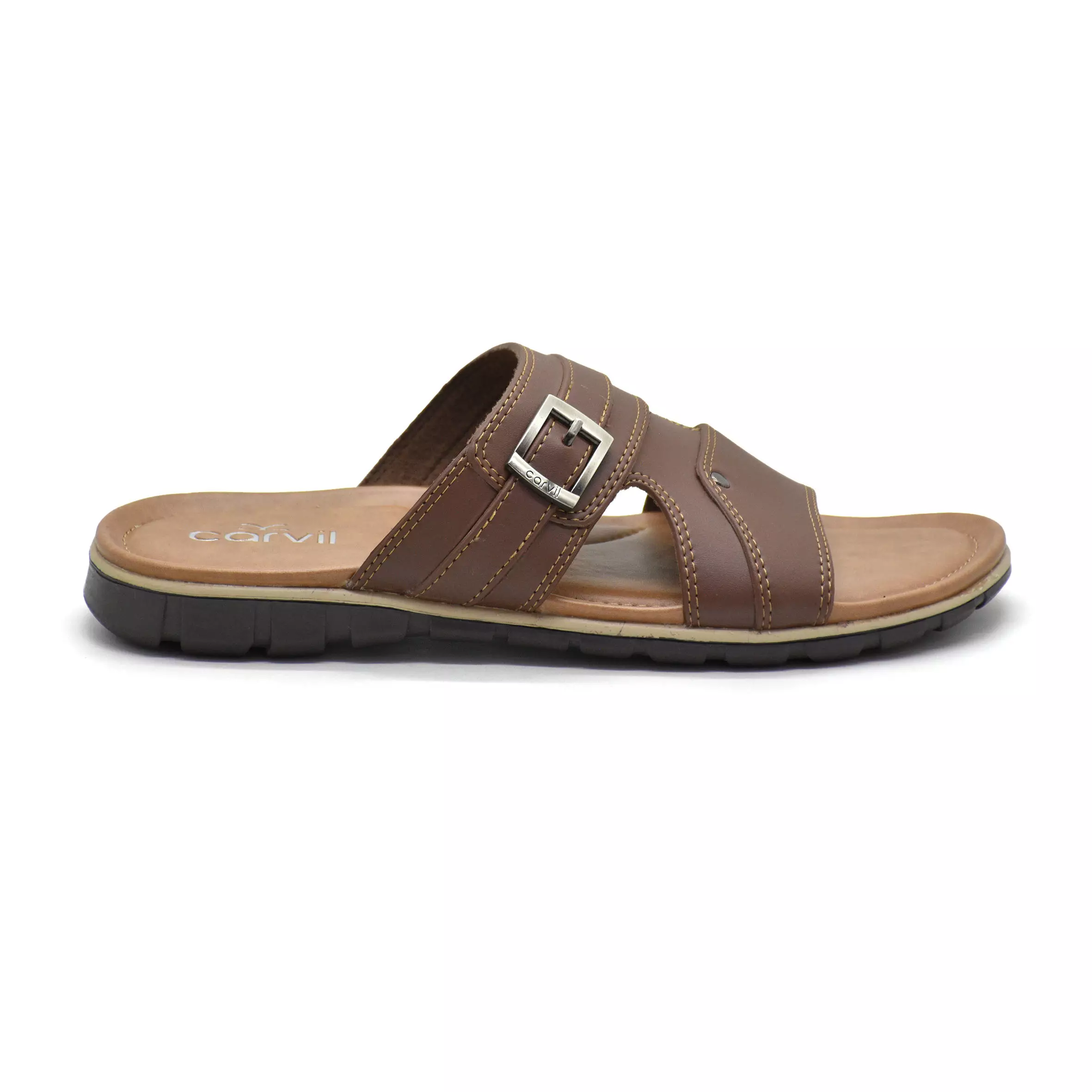 Carvil Sandal Pria Roma-03 M Dark Brown