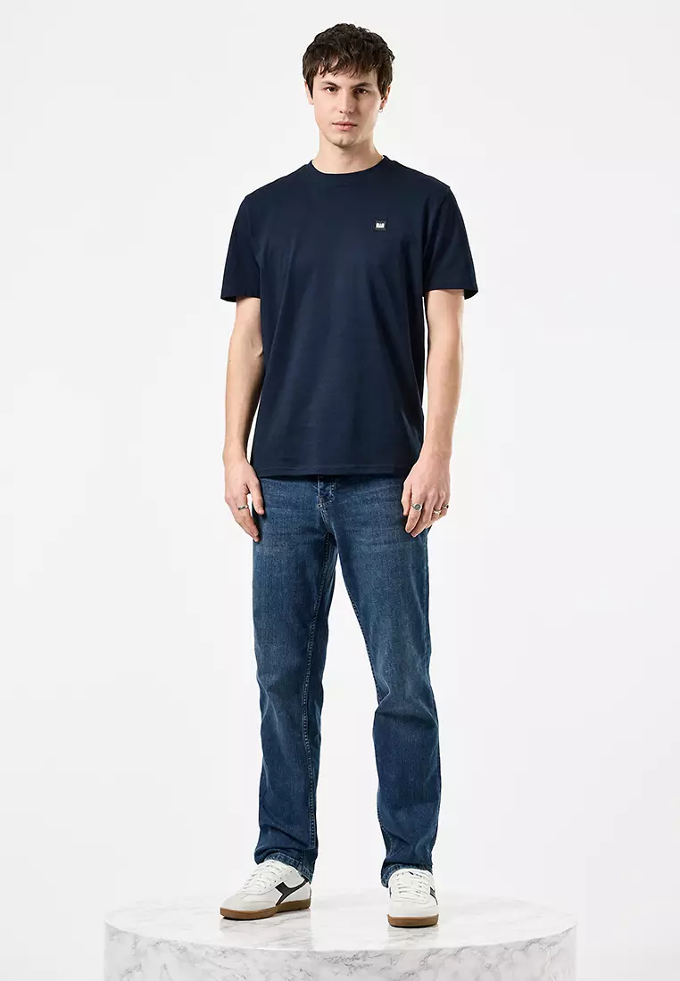 MENS NAVY CANNON BEACH BADGE TEE