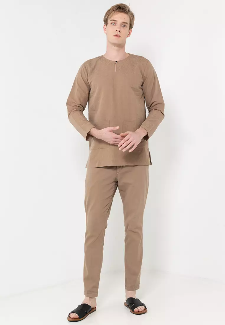 Dobby Linen Kurta