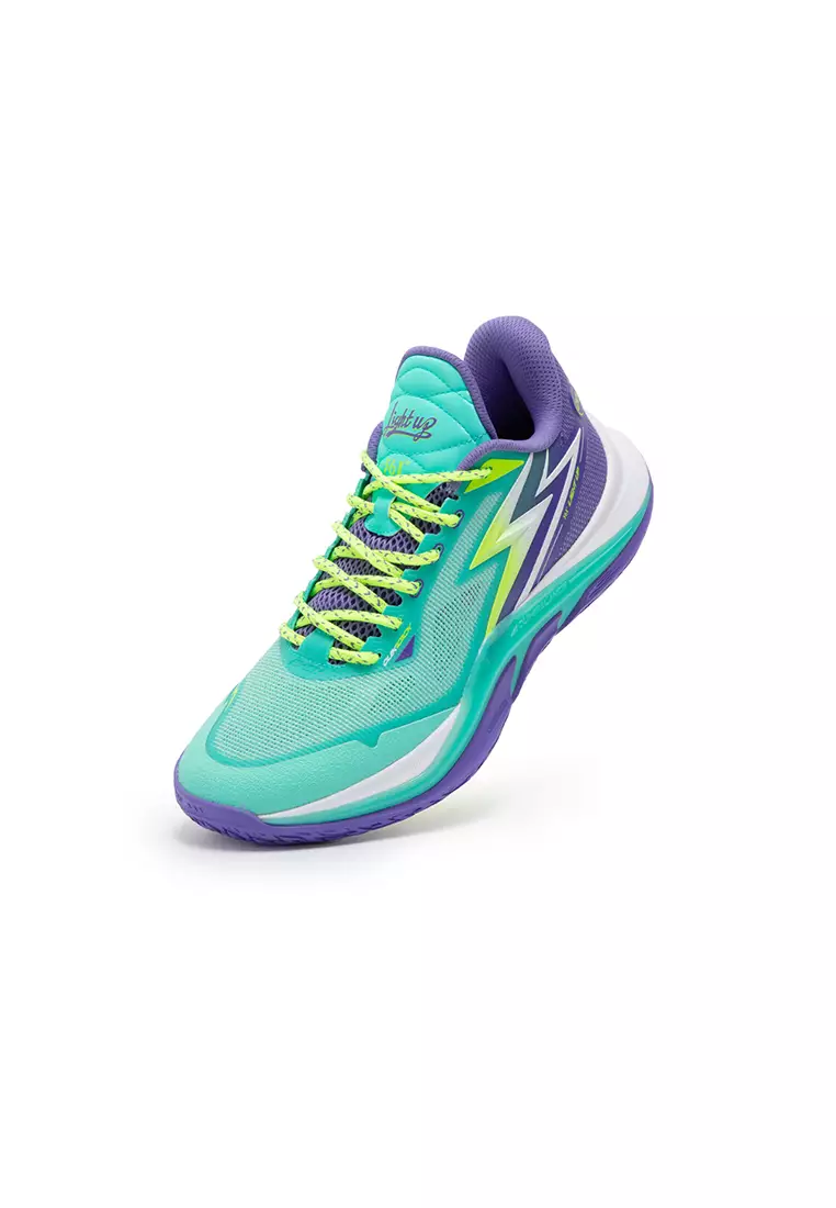Light Up 1 Men’s Performance Basketball Shoes in Green/Dk.Purple (Light Up)