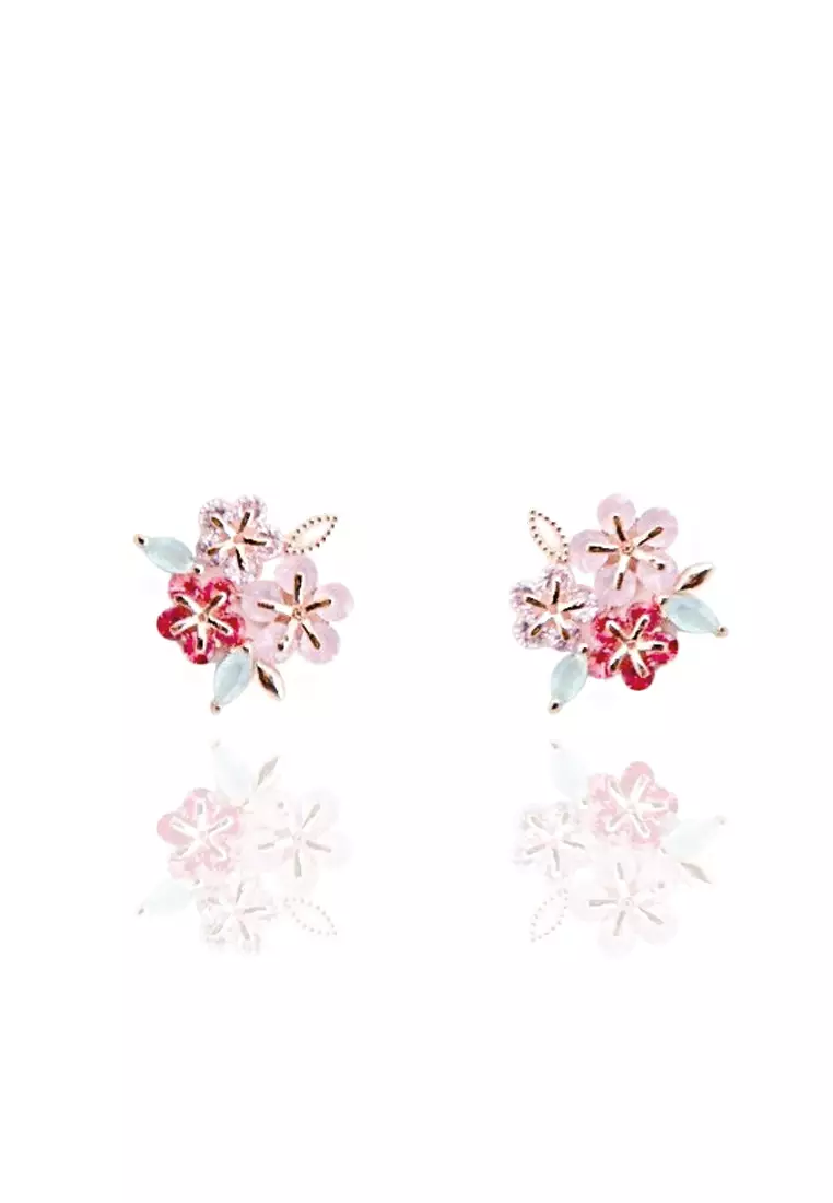 Plum shop blossom earrings