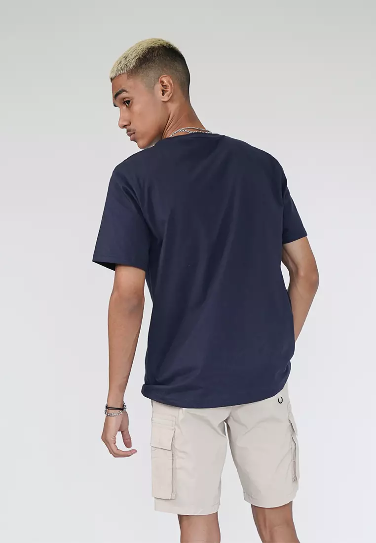 CELCIUS Kaos Basic Lengan Pendek LIN001297C Navy