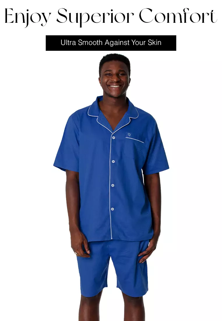 DE LUCCA De Lucca Mens Short Sleeve Pajama Set 2024 Buy DE LUCCA