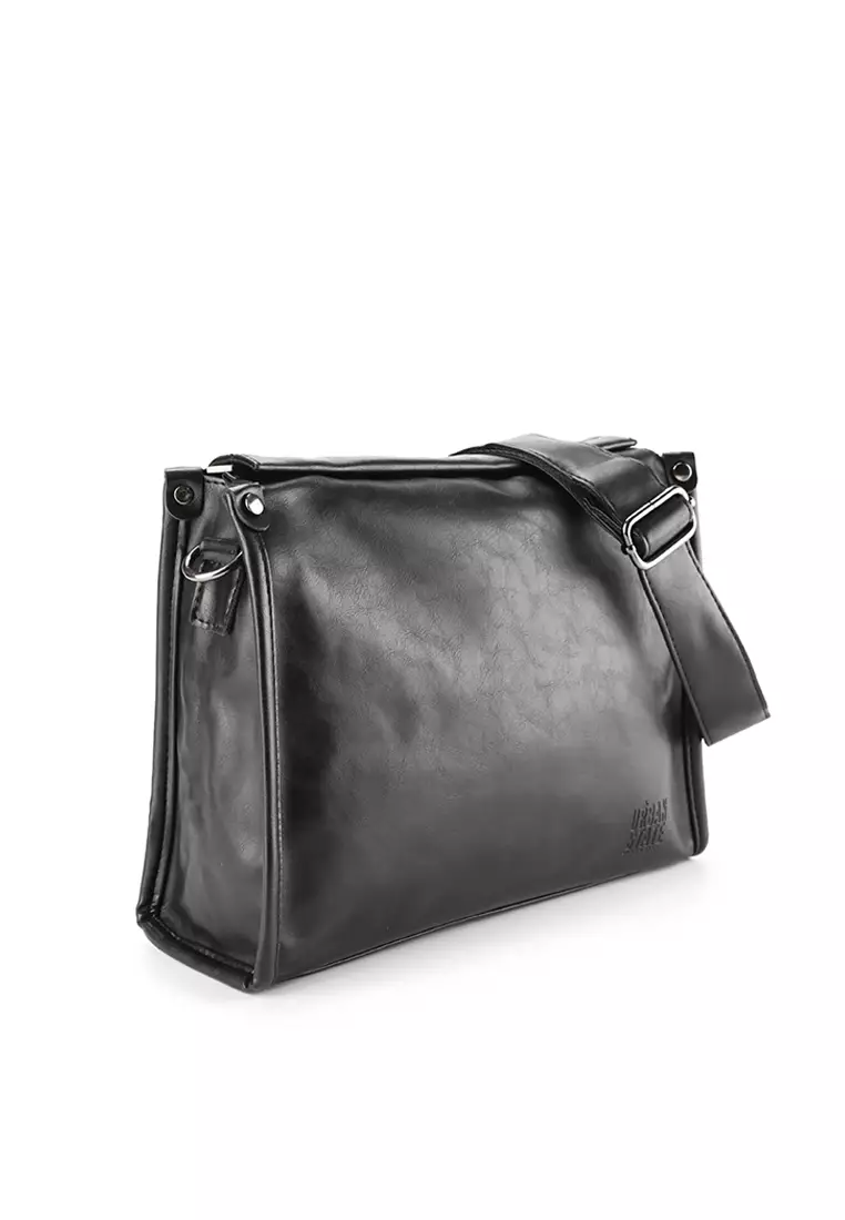 Distressed Leather Concept Crossbody Bag