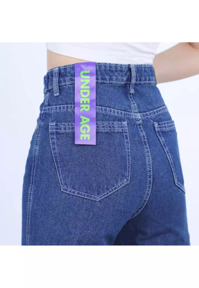 Highwaist Adjustable Baggy Jeans 440 UNDER AGE
