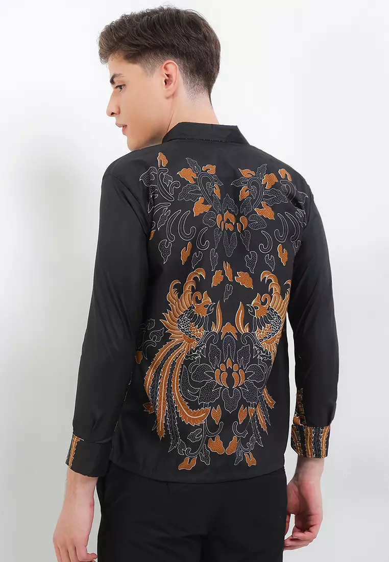 Rahbrata Kemeja Batik Exclusive Premium Pria Casual Modern Lengan Panjang