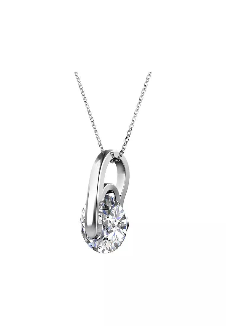 Classy Pendant WG - Kalung Crystal Swarovski by Her Jewellery