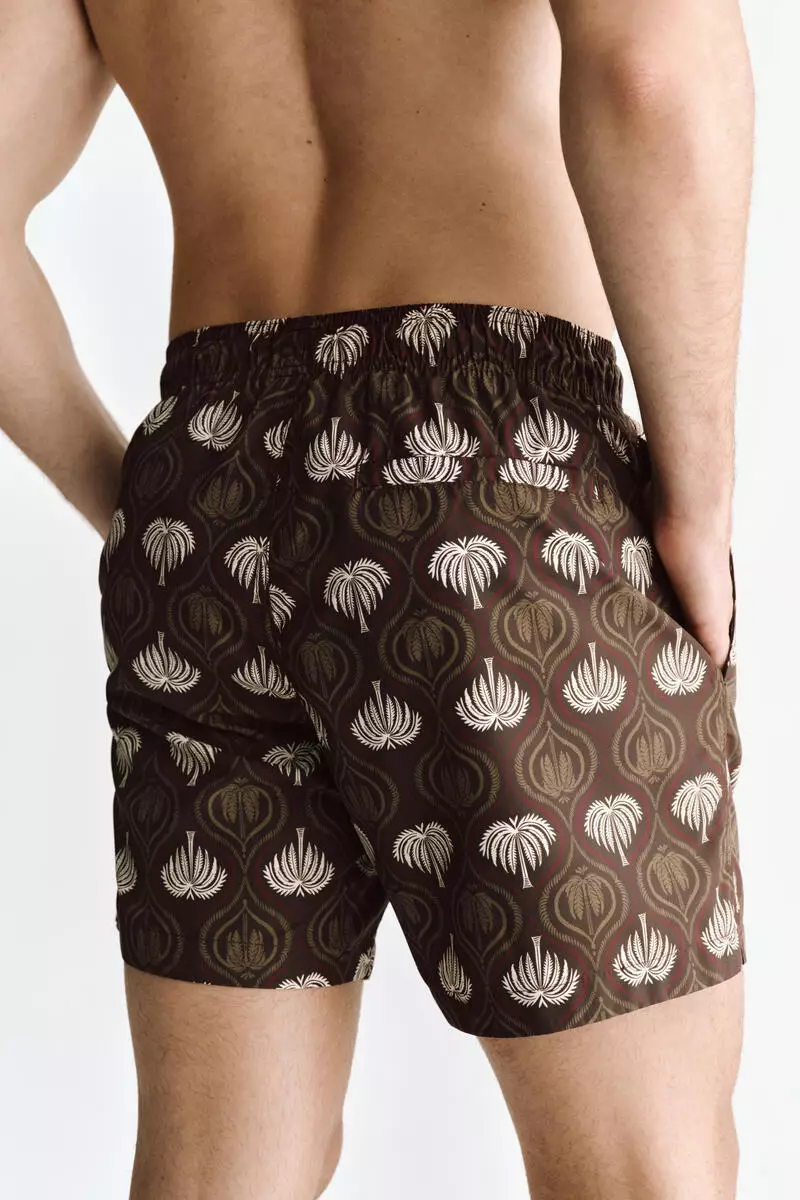 Patterned swim shorts