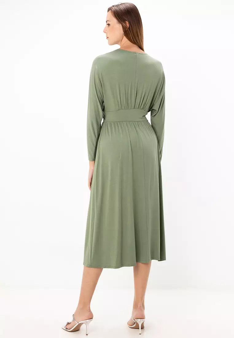 Buy ASOS Design Long Sleeves Midi Tea Dress 2025 Online ZALORA