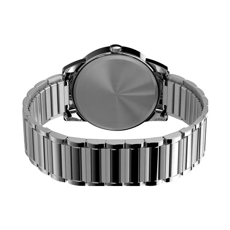 Jam Tangan Pria Timex Easy Reader TW2W52200 Indiglo Blue Navy Dial Stainless Steel Strap