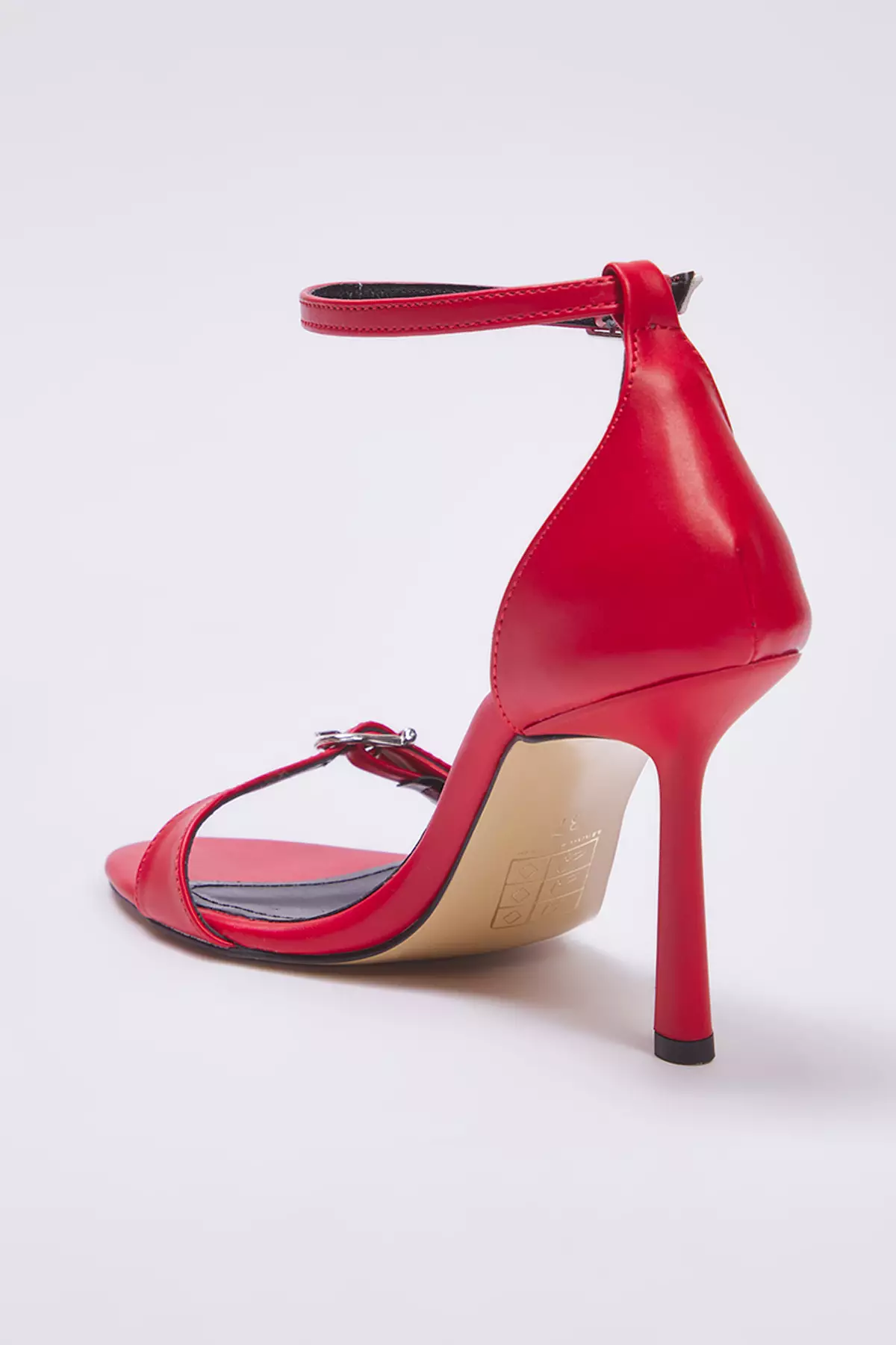 Red Buckle Thin Heels Women Classic Heels Shoes Takss25To00019